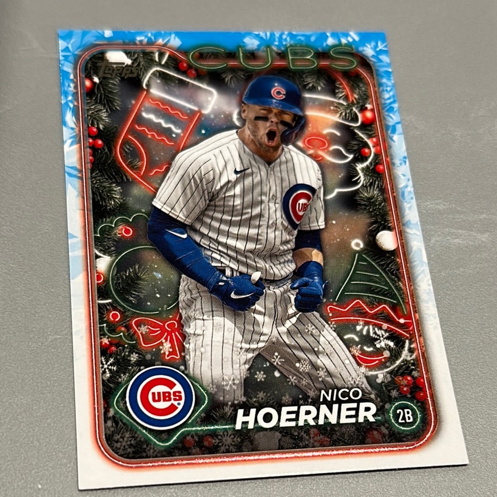Topps Blue and Red Holiday Trading Card